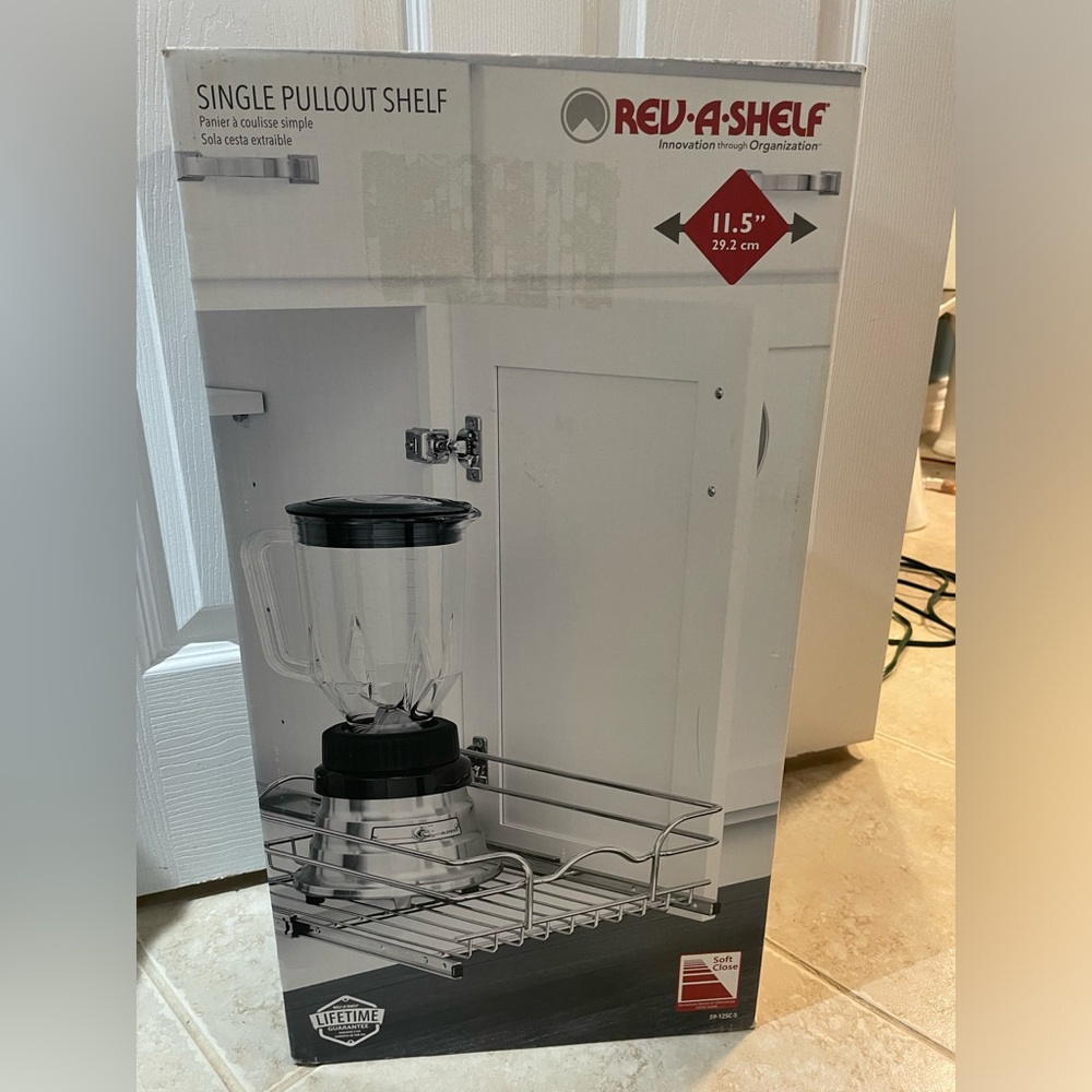 NEW Rev-A-Shelf Kitchen Cabinet Pull Out Shelf Organizer 11-3/8 x 22” Soft Close